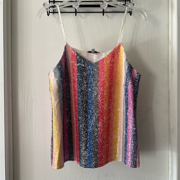 FATE Striped Sequined Top - Picture 1 of 7